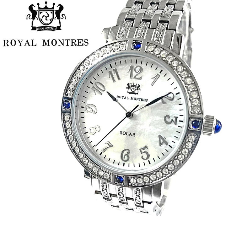 楽天市場】ROYAL MONTRES サファイア天然石 ソーラー腕時計 RM-0015 