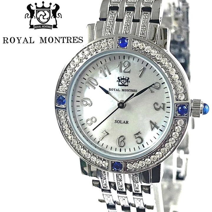 楽天市場】ROYAL MONTRES サファイア天然石 ソーラー腕時計 RM-0015 