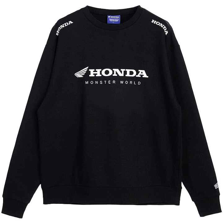 楽天市場】HONDA×MONSTER WORLD トレーナー B ブラック 刺繍 