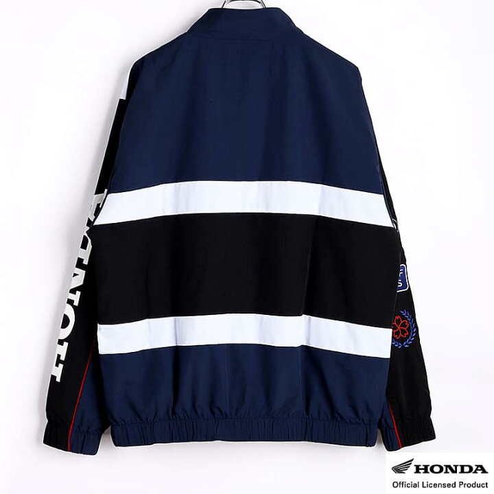 楽天市場】HONDA×百花繚乱 レーシングブルゾン ネイビー ホワイト 刺繍 