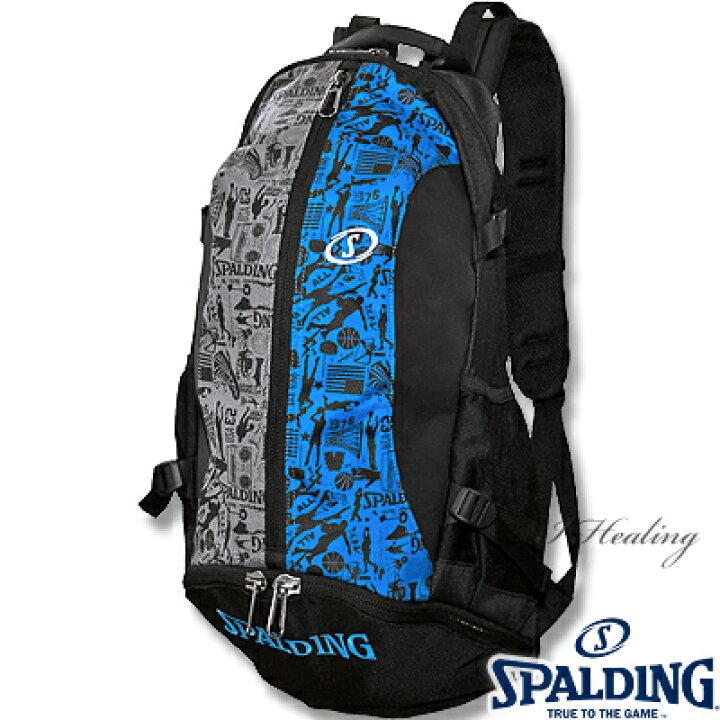 楽天市場 スポルディング バスケ リュック Spaldingケイジャー グラフィティブルー バスケットボールバッグ 収納カバン 40 007gb アイヒーリング