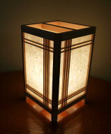角行灯「匠」　Mサイズ　楮和紙　白皮入り（吹寄せ組子）☆行灯・行燈 激安・和風 照明 LED・フロアスタ…