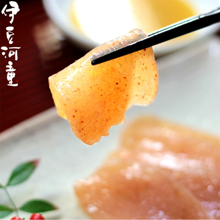 楽天市場 丸刺し身こんにゃく 唐辛子 300ｇ 酢味噌付 コンニャク 刺身こんにゃく ところてんの伊豆河童