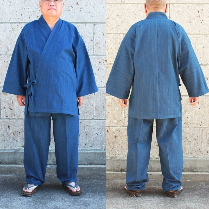 楽天市場】作務衣 秋冬 メンズ さむえ 男性 藍染 部屋着 日本製 国産 
