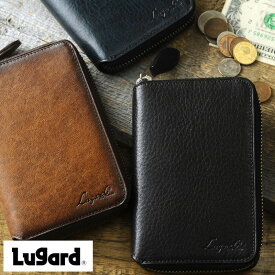 【365日出荷】 二つ折り財布 メンズ 本革 ファスナー 青木鞄 Lugard シャドー牛革 ラウンドファスナー ミドル財布 G-3 クリスマス ギフト 男性 大容量 コンパクト ブランド レザー box型小銭入れ 小さめ 人気 おすすめ ギフト プレゼント 【送料無料】