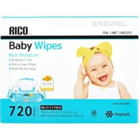 【送料無料】RICO 赤ちゃん用 おしりふき 720枚（80枚×9パック）
