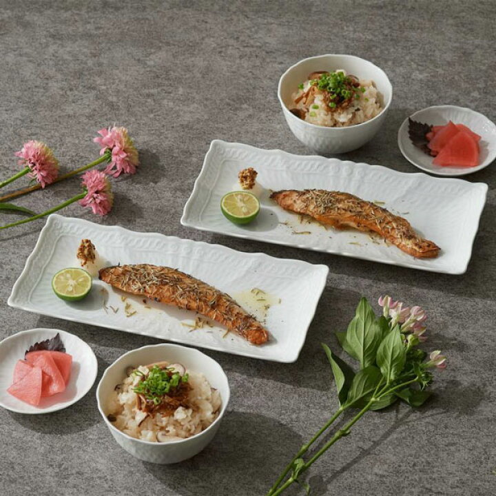 楽天市場】ノリタケ食器 【cher blanc】シェール ブラン 27cm長角皿 