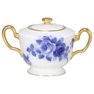 【大倉陶園】ブルーローズ(8011) シュガー(大) 大切な方への贈り物に。【日本製 正規販売店】【ギフト 贈答品】【白磁 岡染め】