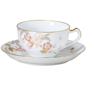 【大倉陶園】桜シリーズ ティー・コーヒー碗皿 第1回「糸桜」大切な方への贈り物に。【日本製 正規販売店】【ギフト 贈答品】