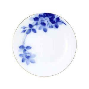 【大倉陶園】ブルーローズ(8011) 23cmフィッシュ皿 大切な方への贈り物に。【日本製 正規販売店】【ギフト 贈答品】【白磁 岡染め】