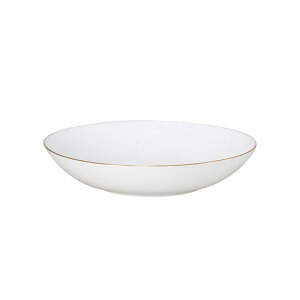 【大倉陶園】ゴールドライン(クープシェープ) 19cmスープ皿 大切な方への贈り物に。【日本製 正規販売店】【ギフト 贈答品】【白磁 金線】【上品 シンプル】