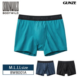 20%OFF GUNZE グンゼ BODY WILD STANDARD ボディワイルド ボクサーパンツ 綿混 前あき デニム調 無地 (M・L・LLサイズ） BWB001A