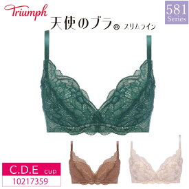 【4/25限定!抽選で2人に1人最大100%ポイントバック!要エントリー】 27％OFF！ トリンプ Triumph ノンワイヤーブラジャー 天使のブラ スリムライン TR581 ランジェリー 下着 女性 レディース (C・D・Eカップ）10217359 m_se za-ik