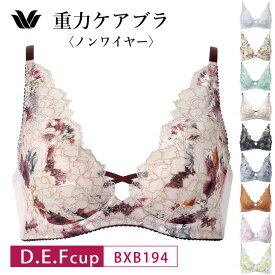 20%OFF ワコール Wacoal 重力ケアブラ ノンワイヤー ブラジャー 3/4カップブラ (D・E・Fカップ) BXB194 3uY
