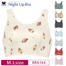 【スーパーセール 25%OFF】 ワコール Wacoal ナイトアップブラ Night Up Bra おやすみブラ 夜用ブラ ナイトブラ バストケア 下垂防止 ノンワイヤーブラ (M・Lサイズ) BRA164 3wY