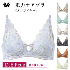 20%OFF ワコール Wacoal 重力ケアブラ ノンワイヤー ブラジャー 3/4カップブラ (D・E・Fカップ) BXB194
