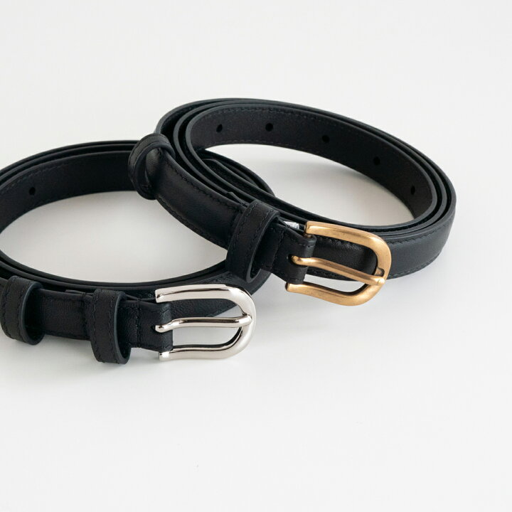 楽天市場】メタルバックル ナローレザーベルト 本革 レザー ベルト  