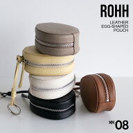 ROHH 【公式取扱店】本革 ポーチ エッグシェイプ ミニポーチ レザーポーチ バッグチャーム 小物入れ AirP…