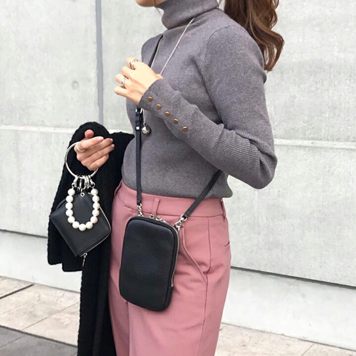 本革 トリプルクロス / レザー ショルダーバッグ / ボディバッグ ポーチ 