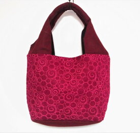 フェルトバッグ マチ広【ピンク】bag フエルト カバン 鞄 かばん フェアトレード fairtrade