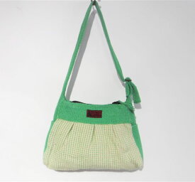 手織り ショルダーバッグ 緑 WSDO フェアトレード fairtrade 手織 bag バッグ かばん カバン 鞄 手さげ green 緑色