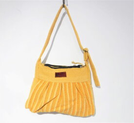 手織り ショルダーバッグ 【イエロー】 WSDO フェアトレード fairtrade bag バッグ かばん カバン 鞄 手さげ