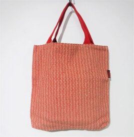 細持手 ショッピングバッグ 【 赤 】 WSDO 手織り 手織 バッグ bag 鞄 かばん カバン ネパール Nepal フェアトレード fairtrade