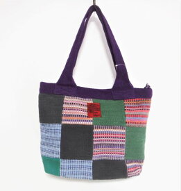手織りコットン パッチワークバッグ 【ほ】 WSDO トートバッグ bag 手さげ鞄 かばん フェアトレード fairtrade