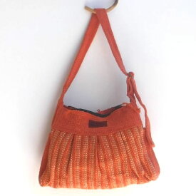 手織り ニューレディース バッグ オレンジ WSDO フェアトレード fairtrade orange 手織 bag バッグ かばん カバン 鞄 手さげ ショルダーバッグ