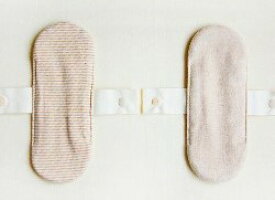 リトル布ナプキン 【 ボーダー 茶 】 メイドインアース MADEINEARTH