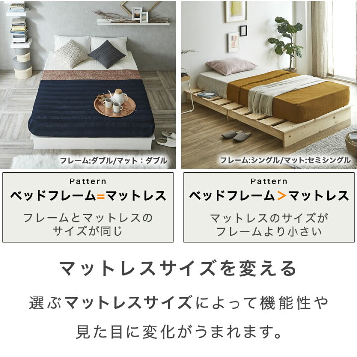 楽天市場】ステージトップベッド ヘッドレス ローベッド クイーン  