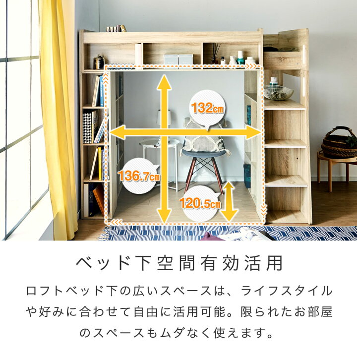 楽天市場】アイビー システムベッドシリーズ ロフトベッド システム 
