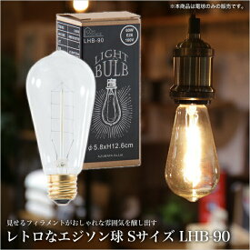 ＼20時～★4H限定ポイント5倍／ レトロ調エジソン球 Sサイズ 電球のみ おしゃれ E26 60W シンプル エジソンバルブ エジソン式電球 天井照明 シーリングライト ヴィンテージ風 インダストリアルインテリア 工業風家具 男前インテリア