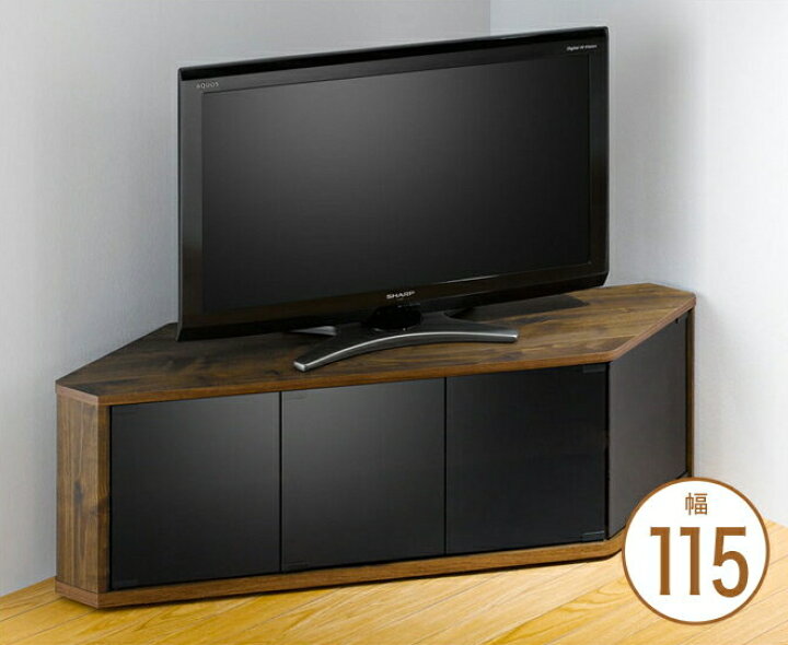 楽天市場 ポイント10倍 13 15日限定 コーナーテレビ台 幅115 木製 50v 強化ガラス キャスター ブラウン テレビ台 テレビボード コーナーテレビ台 おしゃれ 50v 木製 幅115 ローボード コーナーtv台 コーナーテレビボード ロー 家具のインテリアオフィスワン