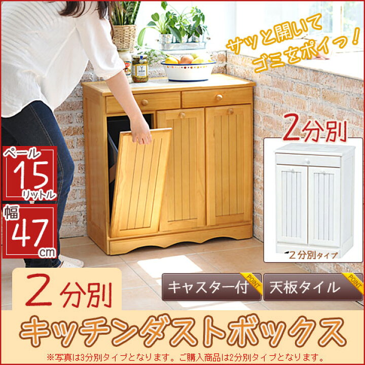 楽天市場】＼ポイント10倍☆20日23:59まで！／ ゴミ箱 おしゃれ 2分別 