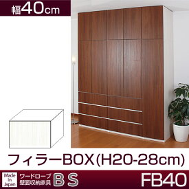 クローゼット壁面収納家具 すえ木工 BS FB40 フィラーBOX 幅40cm(H20-28cm) 【代引不可】【受注生産品】