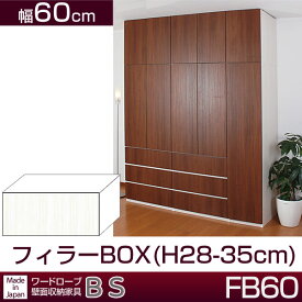 クローゼット壁面収納家具 すえ木工 BS FB60 フィラーBOX 幅60cm(H20-28cm) 【代引不可】【受注生産品】