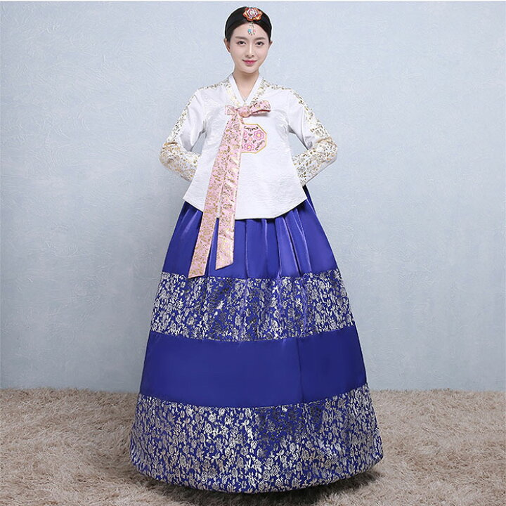 楽天市場】韓国民族衣装 チマチョゴリ 韓服 刺繍 裾花柄プリント 