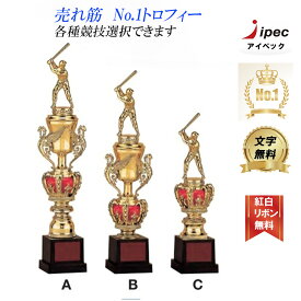 トロフィー　野球 JC-2630C Cサイズ 高さ230mm 【文字代無料】 優勝トロフィー 野球 優勝 カップ 優勝メダル　文字彫刻代金無料 音楽 バスケットボール サッカー　バドミントン バレーボール 表彰 剣道 表彰　卒業　卒団
