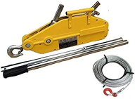即納 新型 ハンドウインチ1600kg (フック付) 5m 10m 20m 30m 付属ワイヤーの長さカスタム可能 万能携帯ウ…