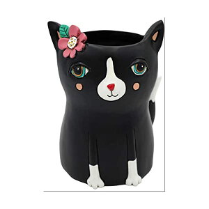 AfUC v^[ ԕr K[fjO lR L CeA IuWF Allen Designs D2065 Planter or Vase, Black Kitty 7.75 Inches x 5.75 Inches