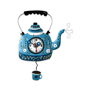 �A�����f�U�C�� �Ǌ|�����v �U��q���v ���J�� �₩�� �P�g�� �C���e���A �I�u�W�F Allen Designs Kettle Blue Pendulum Clock
