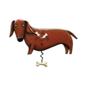 �A�����f�U�C�� �Ǌ|�����v �U��q���v �� �C�k �_�b�N�X�t���g �C���e���A �I�u�W�F Allen Designs P9018 Swinging Pendulum Clock Oscar The Dachshund 16.25 Inches X 11 inches