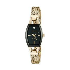 アンクライン Anne Klein 腕時計 ウォッチ 時計 レディース 女性用 Anne Klein Women's AK/2184BKGB Diamond-Accented Dial Gold-Tone Mesh Bracelet Watch