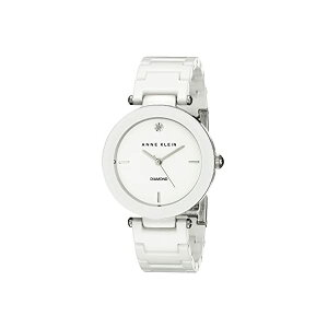 �A���N���C�� Anne Klein �r���v �E�H�b�` ���v ���f�B�[�X �����p Anne Klein Women's AK/1019WTWT Diamond-Accented Watch with Ceramic Bracelet