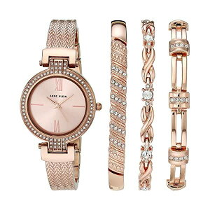 �A���N���C�� Anne Klein �r���v �E�H�b�` ���v ���f�B�[�X �����p �X�����t�X�L�[ Anne Klein Women's Swarovski Crystal Accented Watch and Bracelet Set, AK/3584