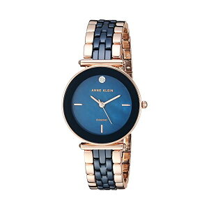�A���N���C�� Anne Klein �r���v �E�H�b�` ���v ���f�B�[�X �����p Anne Klein Women's Genuine Diamond Ceramic Bracelet Watch