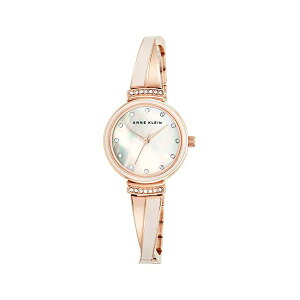 �A���N���C�� Anne Klein �r���v �E�H�b�` ���v ���f�B�[�X �����p �X�����t�X�L�[ Anne Klein Women's AK/2216BLRG Swarovski Crystal-Accented Rose Gold-Tone and Blush Pink Bangle Watch