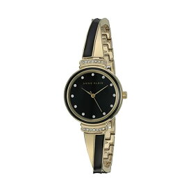 アンクライン Anne Klein 腕時計 ウォッチ 時計 レディース 女性用 スワロフスキー Anne Klein Women's AK/2216BKGB Swarovski Crystal Accented Gold-Tone and Black Bangle Watch