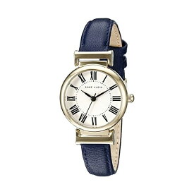 アンクライン Anne Klein 腕時計 ウォッチ 時計 レディース 女性用 Anne Klein Women's AK/2246CRNV Gold-Tone and Navy Blue Leather Strap Watch